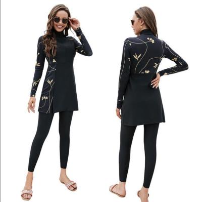 China Modest Women Swimsuit Muslim Muslim Pieces Waterproof Muslim Swimwear Islam Swimwear Women Islamic Swimwear for sale