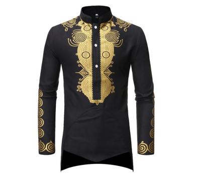 China Casual Hot Selling Chinese Manufacturers Printed Plus Size African Clothing Dashiki Shirt for sale