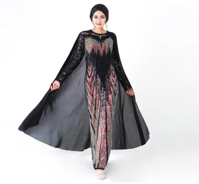 China Limanying Supply Luxury Anti-wrinkle Beading Dress Dubai Abaya Women Embroidery Fashion Islamic Evening Dress for sale