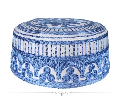 China Limanying Supply Factory Price Ethnic High Quality Islamic Prayer Embroidered Hat Men's Muslim Hat for sale