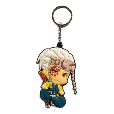 China Eco-Friendly China Ghost Wholesale Anime Killer Key Chain Custom Soft PVC Key Chain for sale