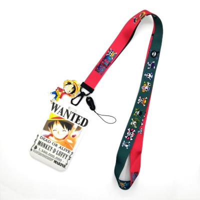 China Fashion Wholesale Cartoon Work Card Neck Bundles Key Strap Cell Phone One Piece Hanging Lanyard for sale