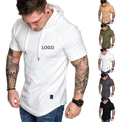 China Wholesale Custom QUICK DRY Plus Size Men Sports Fitness Wear T-shirt Plain Pullover Short Sleeve Hoodies for sale