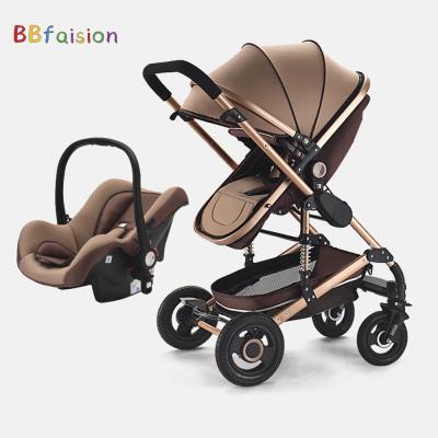 China Buggy Portable Pram Babi Strollers For Baby Foldable Five Point Safety Belt Wholesale High Landscape Baby Carriage Stroller Travel System for sale