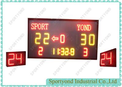 China LED Electronic Basketball Scoreboard with 24 Seconds Attack Timer board and inner time display, team name for sale