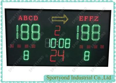 China Electronic Basketball And Volleyball Scoreboard with timeout led and inner shot clock, time display for sale