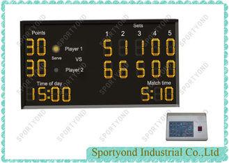 China Yellow LED Electronic Tennis Scoreboard Ultra Bright With CE RoHS FCC for sale