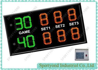 China Wireless Electronic Tennis Scoreboard Red And Green , Aluminum Housing for sale