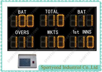 China Outdoor Electronic Cricket Scoreboard With RF Remote Console  and Amber Color for sale