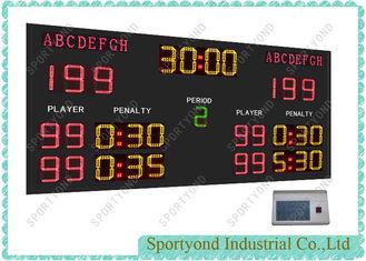 China Single Sided Display Handball Scoreboard Led Ultra Bright , Red Yellow Green for sale