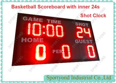 China Electronic Scoreboard for Basketball Sports with Built-in 24 Shot Clock and  Timer display for sale