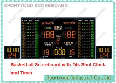 China Wireless Electronic Basketball Scoreboard And Shot Clock With Play Time And Buzzer for sale