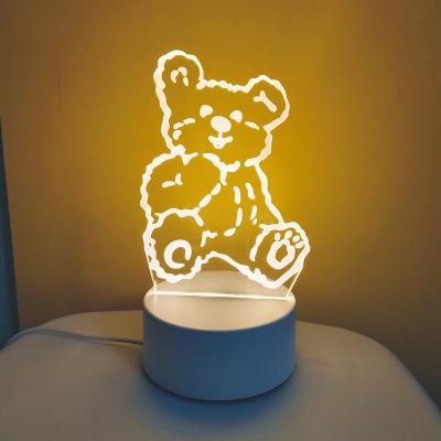 China Modern 3D Night Lights Optical Illusion LED Night Lamps Acrylic 3d Light Decorative Gift For Kids for sale