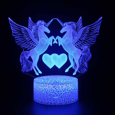 China Kids Gifts Modern Decoration Remote Control Table Led Lamp 3d Light for sale