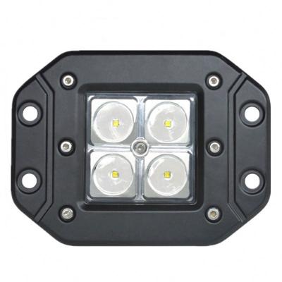 China 12W Aluminum Thick White Light Square LED Lamp SUV Detection Lamp Car Modified Spotlights Detection Lamp Focusing Spotlight for sale