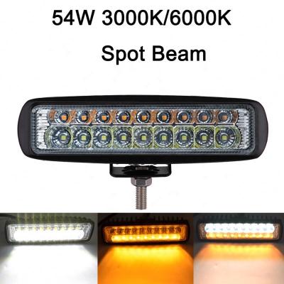 China Automobile Lamp Manufacturers Direct Two Row LED Strip Lights Car Modified 18 Lights 54W Car LED Work Lights For Truck for sale