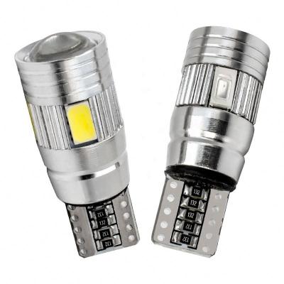 China T10-5630-6 Super Bright 501 Lamp W5W 194 Width Auto Reverse Car Led Bulbs Canbus Erorr Free T10-5630-6 for sale