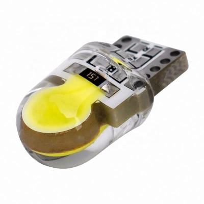 China Good quality decoration silicone COB T10 LED 194 168 W5W led license plate light side lamp bulb for sale