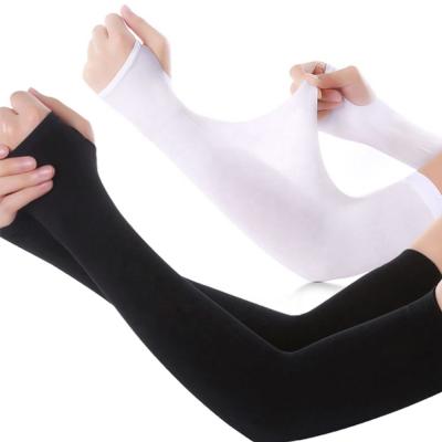 China 2 Pcs Arm Warmers Safety Sun Protection Sleeve Antibacterial UV Cover Long Arm Cooling Recycling Sleeve for sale