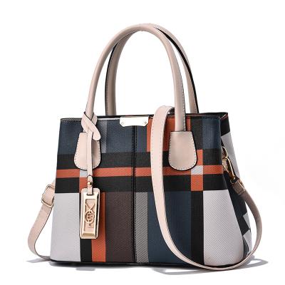 China Fashion New Arrival Fashion Handbag PU Women Ladies Plaid Leather Handbag for sale