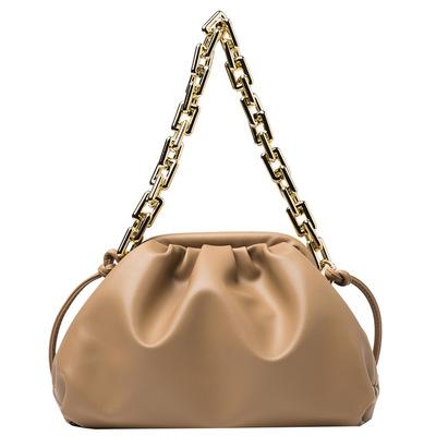 China Wholesale Low MOQ Fashion Designer Women Leather Sling Daily Cross - Body Casual Chain Shoulder Bag For Girls for sale