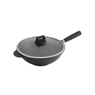 China Professional Non Stick Chinese Home Cooking Wok With Detachable Handle 24 for sale