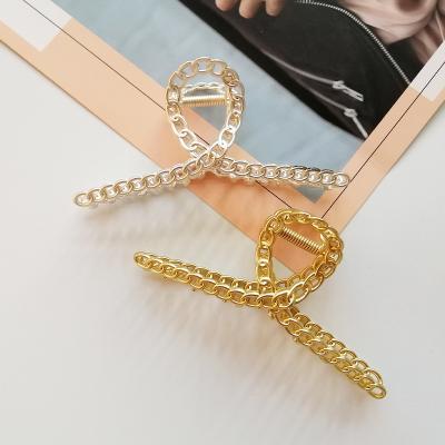 China Simple fashion large metal butterfly hair claw accessories hair grab clip ladies swim adult hair clip for sale