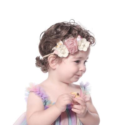 China Nylon Hair Accessories Photography Stars Stars Birds Flowers Gauze Infant Girls Headbands for sale