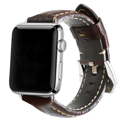 China Fanshion Factory Custom Further Style Genuine Leather Watchband For Apple Watch Series 1 2 3 4 5 for sale