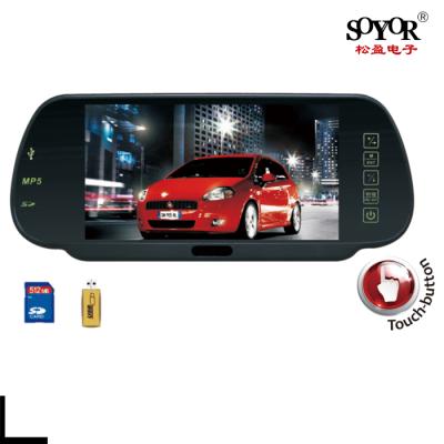 China super 7 inch tft lcd car blueT video lcd rear view mirror monitor with 7 tft lcd 7 rear view mirror monitor HD 1080P Car Dvr inch TFT LCD car for sale