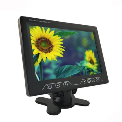 China Bus/Truck/Car/Coach High Definition 2AV Input 16:9 2AV Wide Screen 9 Inch Car CCTV Monitor With USB for sale