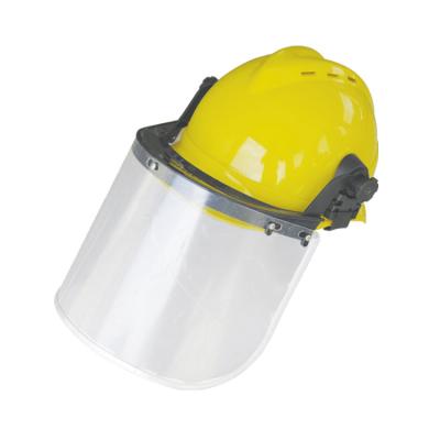 China Face protection worker safety helmet, hard hat type, plexiglass screen and thickened hard hat for sale