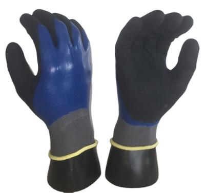 China rubber work gloves anti-smash wear-resistant anti-smash insurance latex labor work gloves thickened anti-cut for sale