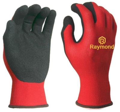 China Anti-smash Work Gloves Insurance Work Rubber Dipped Oil-proof Durable Work Rubber Gloves for sale