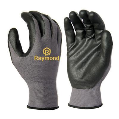 China Anti-smash Foam Nitrile Palm Coating , Breathable Mechanical Protective Gloves Non-slip Practical Gloves for sale