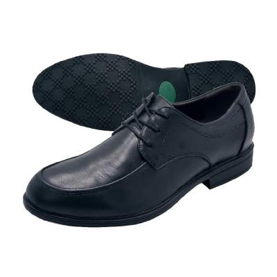 China Executive Business Pigskin Rubber Soled Lining Smooth Leather Shoes Mens Breathable Safety Shoes for sale