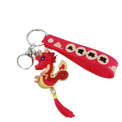 China Other New year key chain doll mascot cartoon Zodiac dragon year keychain ornaments gift small pendant wholesale for sale