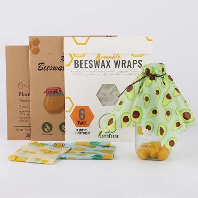 China 2021 promotional/shopping BSCI Factory Amazon bestsellers food grade beeswax food wraps instead of plastic wrap for sale