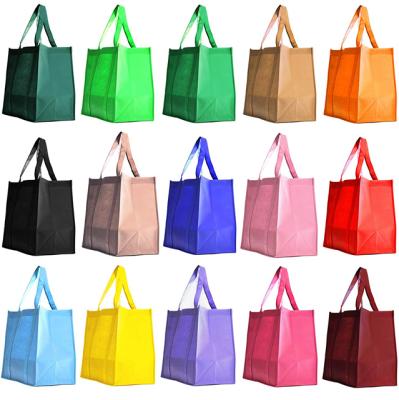 China Zhejiang Factory Price Promotional Single Handled Eco Friendly Recyclable Large Nonwoven Bags With Handle For Shopping for sale