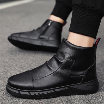 China New Fashion Factory Design Men's Casual British Boots Winter Waterproof Shoes for sale