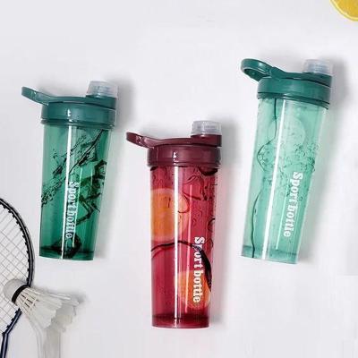 China 500ml Sports Water Bottle Gym School Office Drinkware 750ml Viable Protein Shaker Water Bottle With Handle for sale