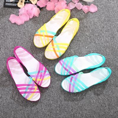 China High Quality Anti-Smell Summer Women's Jelly Shoes Ladies Casual Flat Slipper For Women for sale