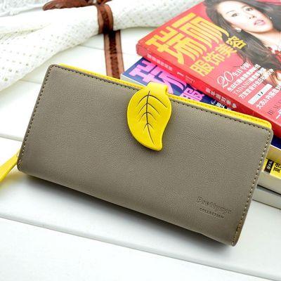 China ODE Leaves Hollow Women Wallet PU Zipper Waterproof High Quality Soft Leather Clutch Wallet Female Wallets Coin Purse Card Purse for sale