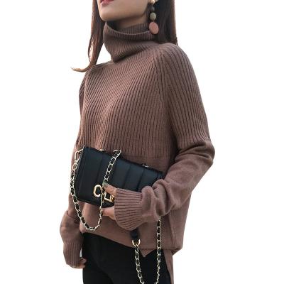 China Autumn Winter Pullover Jumpers Shoe Women's Heel Sweater Twist Warm Loose Women's Turtleneck Anti-Shrink Sweaters for sale