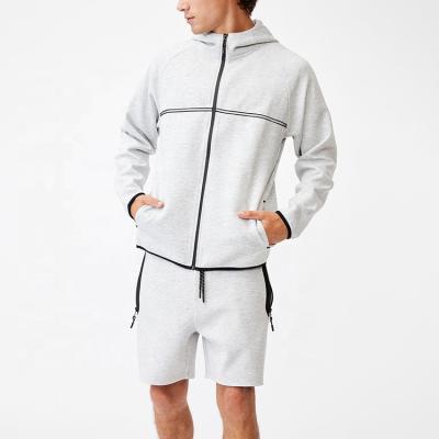 China Breathable Custom Hoodies And Shorts Set Casual Running Sports Wear Tracksuit For Men for sale