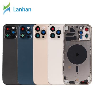 China Original Wholesale Glass Battery Back Panel Cell Phone Housing For iPhone 12 pro Max Body Rear Door Chassis for sale