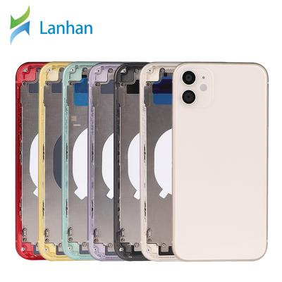 China Wholesale Glass Smartphone Parts Colorful Back Housing Chassis With Frame Replacement For iPhone 11 Body Battery Cover for sale