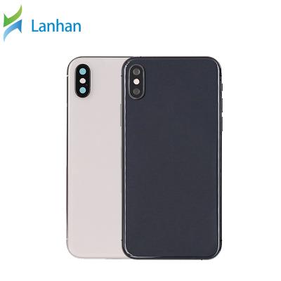 China Wholesale Glass Back Chassis Glass Back Door Case For iPhone X Battery Housing Frame With Logo for sale