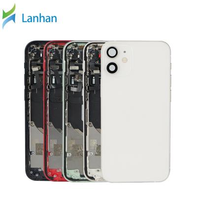 China Factory Wholesale Replacement Full Glass Body Back Cover Battery Mobile Phone Middle Frame With Cable Cord For Iphone 12 MINI for sale