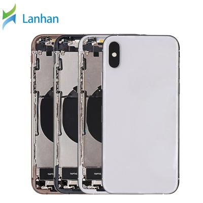 China Iphone Xs Full Body Middle Frame Back Cover Glass Housing With Logo Flex Housing Kits Glass Original Replacement for sale